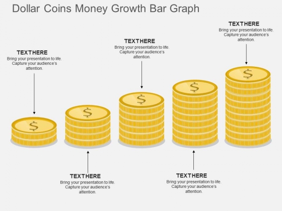Dollar Coins Money Growth Bar Graph Powerpoint Template Dollar Coins Money Growth Bar Graph Powerpoint Template
