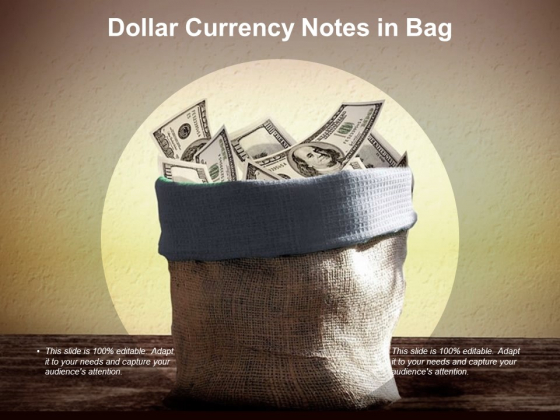 Dollar Currency Notes In Bag Ppt PowerPoint Presentation Model Format