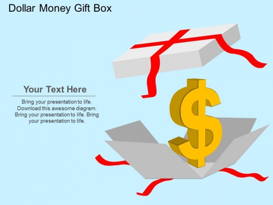 Dollar Money Gift Box Powerpoint Templates Dollar Money Gift Box Powerpoint Templates