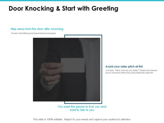 Door Knocking And Start With Greeting Ppt PowerPoint Presentation Show File Formats