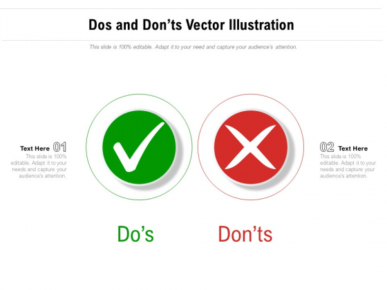 Dos And Donts Vector Illustration Ppt PowerPoint Presentation Gallery Ideas PDF