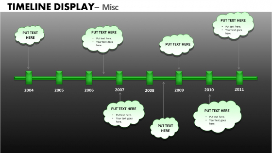 Download Editable Ppt Time Line Charts For PowerPoint Slide