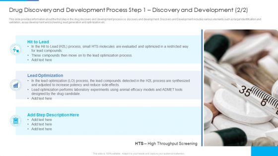 Drug Discovery And Development Process Step 1 Discovery And Development Diagrams PDF