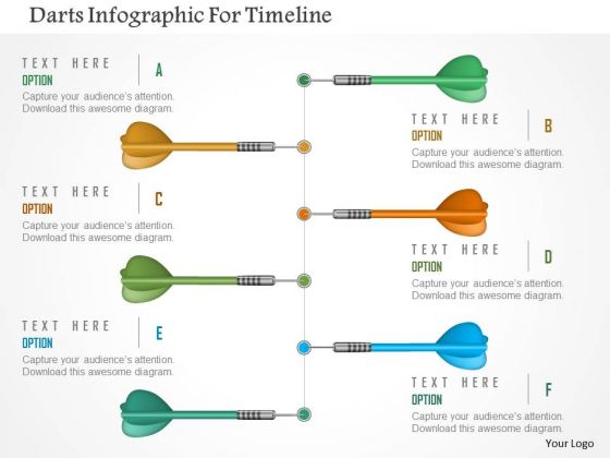 Darts Infographic For Timeline PowerPoint Template Darts Infographic For Timeline PowerPoint Template