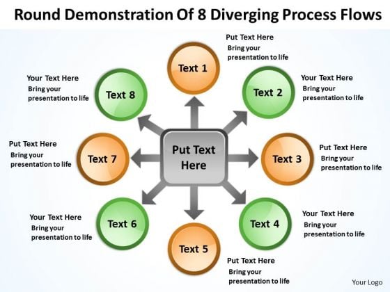 Demonstration Of 8 Diverging Process Flows Circular Layout Diagram PowerPoint Templates Demonstration Of 8 Diverging Process Flows Circular Layout Diagram PowerPoint Templates