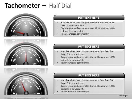 Design Tachometer Half Dial PowerPoint Slides And Ppt Diagram Templates