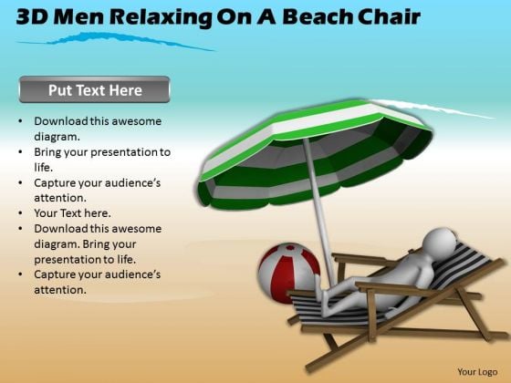 Develop Business Strategy 3d Man Relaxing On Beach Chair Concepts Develop Business Strategy 3d Man Relaxing On Beach Chair Concepts