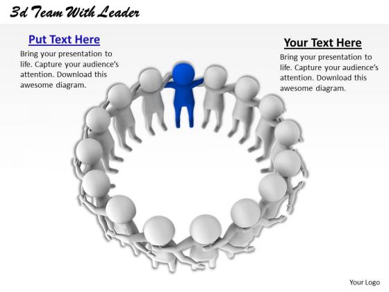 Develop Business Strategy 3d Team With Leader Characters Develop Business Strategy 3d Team With Leader Characters