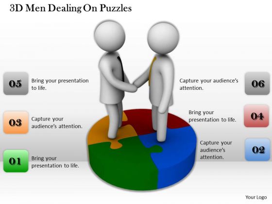 Developing Business Strategy 3d Men Dealing On Puzzles Character Developing Business Strategy 3d Men Dealing On Puzzles Character