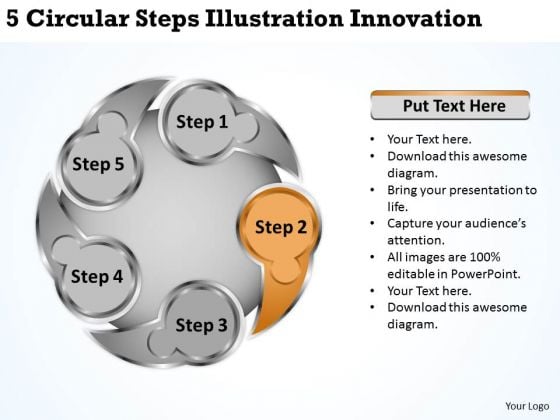 Developing Business Strategy 5 Circular Steps Illustration Innovation It Developing Business Strategy 5 Circular Steps Illustration Innovation It