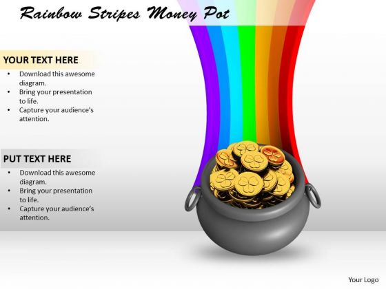 Developing Business Strategy Rainbow Stripes Money Pot Photos Developing Business Strategy Rainbow Stripes Money Pot Photos