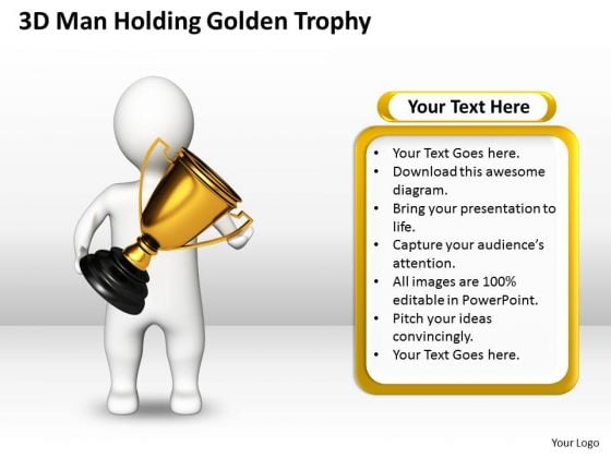 Diagram Of The Business Cycle 3d Man Holding Golden Trophy PowerPoint Slides Diagram Of The Business Cycle 3d Man Holding Golden Trophy PowerPoint Slides