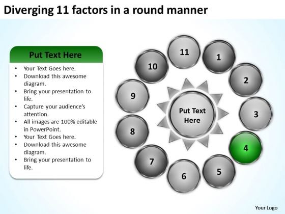 Diverging 11 Factors Round Manner Business Circular Process Chart PowerPoint Templates Diverging 11 Factors Round Manner Business Circular Process Chart PowerPoint Templates