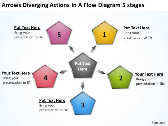 Diverging Actions Flow Diagram 5 Stages Cycle Process PowerPoint Templates Diverging Actions Flow Diagram 5 Stages Cycle Process PowerPoint Templates