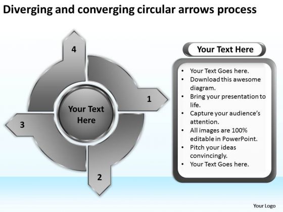 Diverging And Converging Circular Arrows Process Flow Network PowerPoint Slides Diverging And Converging Circular Arrows Process Flow Network PowerPoint Slides