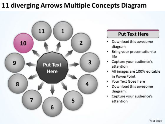 Diverging Arrows Multilple Concepts Diagram Ppt Circular Flow Chart PowerPoint Templates Diverging Arrows Multilple Concepts Diagram Ppt Circular Flow Chart PowerPoint Templates
