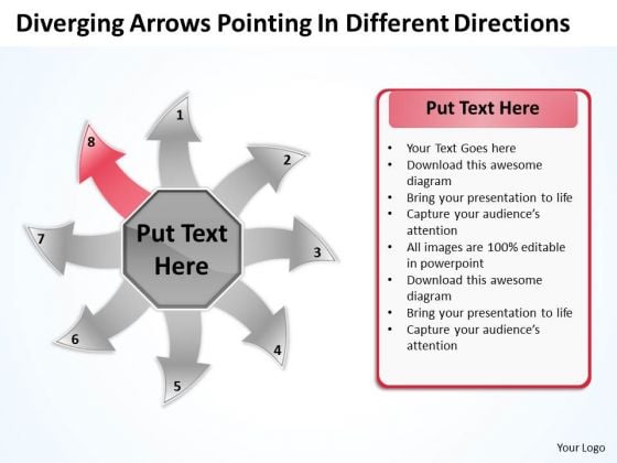 Diverging Arrows Pointing Different Directions Chart Software PowerPoint Templates Diverging Arrows Pointing Different Directions Chart Software PowerPoint Templates