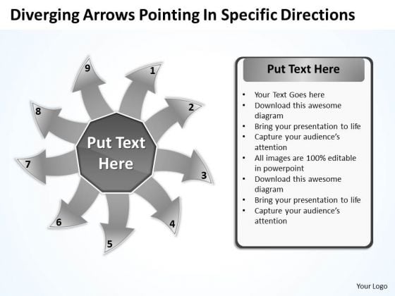 Diverging Arrows Pointing Specific Directions Chart Software PowerPoint Templates Diverging Arrows Pointing Specific Directions Chart Software PowerPoint Templates