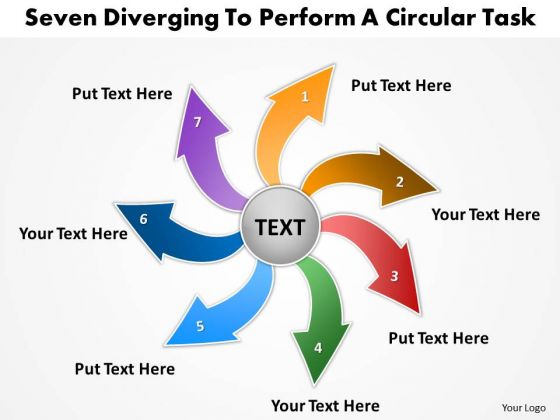 Diverging Steps To Perform A Circular Task Layout Diagram PowerPoint Templates Diverging Steps To Perform A Circular Task Layout Diagram PowerPoint Templates