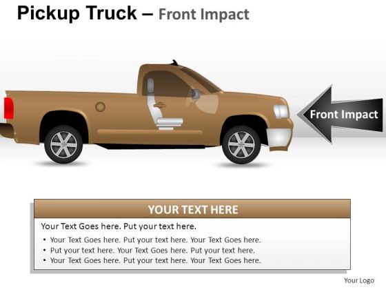 Division Pickup Brown Truck Side View PowerPoint Slides And Ppt Diagram Templates