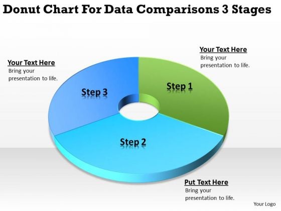 Donut Chart For Data Comparisons 3 Stages Business Planning PowerPoint Slides Donut Chart For Data Comparisons 3 Stages Business Planning PowerPoint Slides