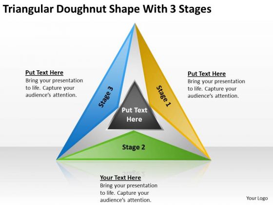Doughnut Shape With 3 Stages Ppt How To Construct Business Plan PowerPoint Templates