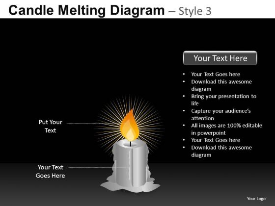 Download Burning Candle PowerPoint Templates Download Burning Candle PowerPoint Templates