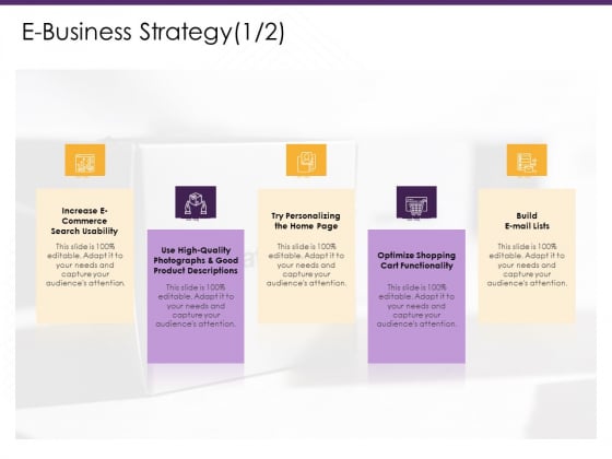 E Commerce E Business Strategy Increase Ppt PowerPoint Presentation Styles Template PDF