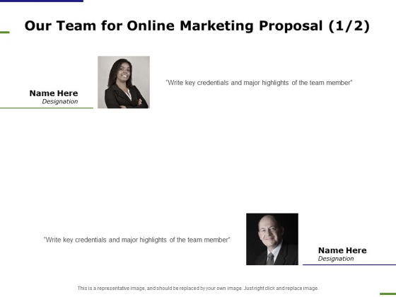 E Marketing Our Team For Online Marketing Proposal Highlights Ppt Summary Vector PDF E Marketing Our Team For Online Marketing Proposal Highlights Ppt Summary Vector PDF