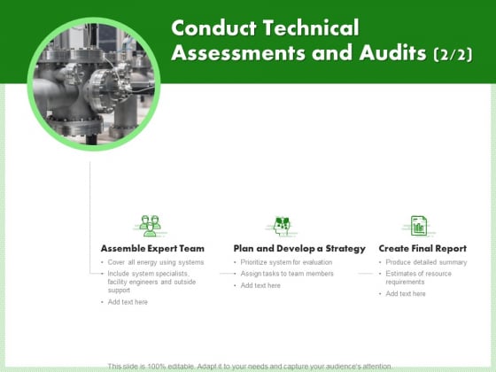 Eco Friendly And Feasibility Management Conduct Technical Assessments And Audits Strategy Sample PDF