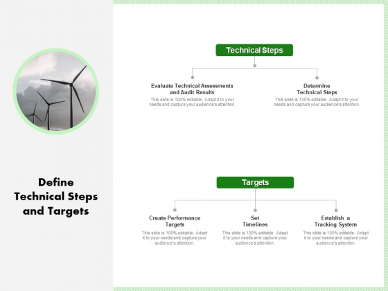 Eco Friendly And Feasibility Management Define Technical Steps And Targets Graphics PDF