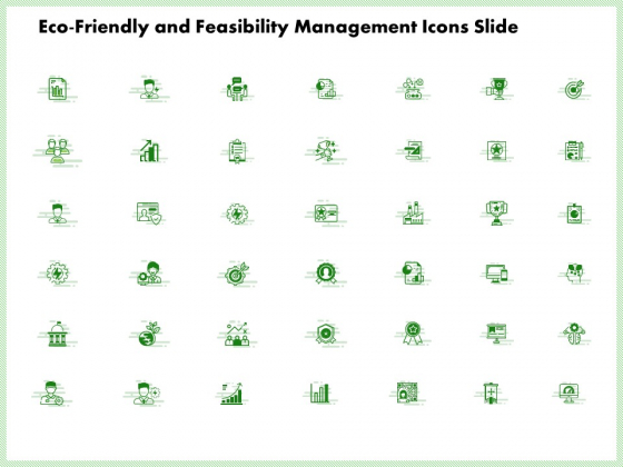 Eco Friendly And Feasibility Management Icons Slide Sample PDF