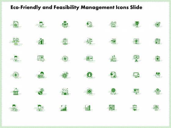 Eco Friendly And Feasibility Management Icons Slide Sample PDF Eco Friendly And Feasibility Management Icons Slide Sample PDF