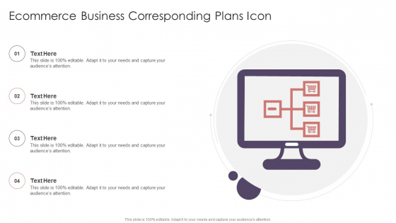 Ecommerce Business Corresponding Plans Icon Clipart PDF