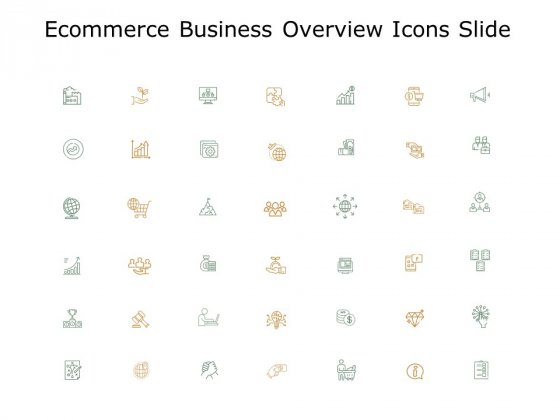 Ecommerce Business Overview Icons Slide Opportunity Ppt PowerPoint Presentation Pictures Templates
