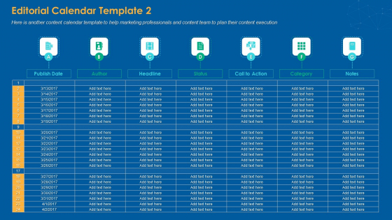 Editorial Calendar Template Themes PDF