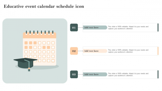 Educative Event Calendar Schedule Icon Information PDF