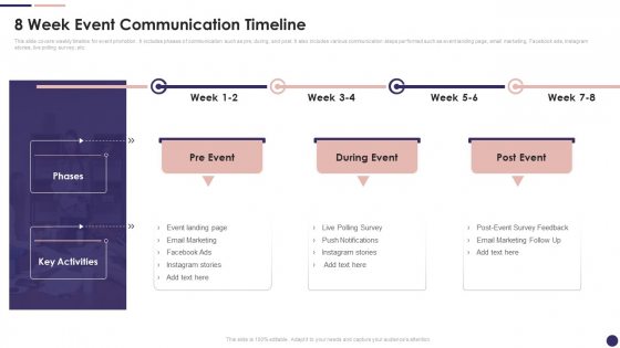 Effective Company Event Communication Plan 8 Week Event Communication Timeline Summary PDF Effective Company Event Communication Plan 8 Week Event Communication Timeline Summary PDF