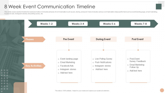 Effective Company Event Communication Tactics 8 Week Event Communication Timeline Introduction PDF