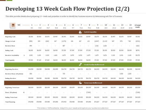 Effective Corporate Turnaround Management Developing 13 Week Cash Flow Projection Liquidity Structure PDF Effective Corporate Turnaround Management Developing 13 Week Cash Flow Projection Liquidity Structure PDF