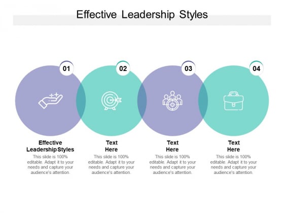 Effective Leadership Styles Ppt PowerPoint Presentation Pictures Guidelines Cpb