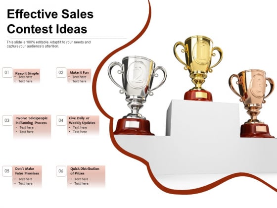 Effective Sales Contest Ideas Ppt PowerPoint Presentation Model Outfit PDF