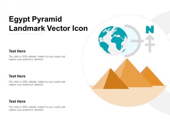 Egypt Pyramid Landmark Vector Icon Ppt PowerPoint Presentation Infographics Brochure Cpb