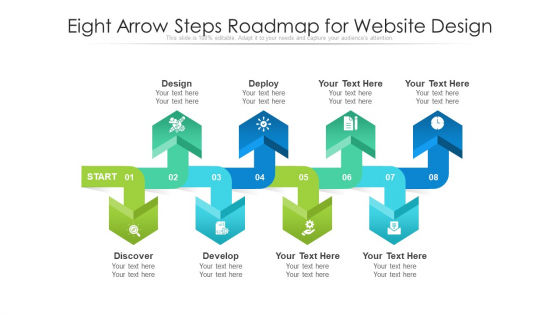 Eight Arrow Steps Roadmap For Website Design Ppt PowerPoint Presentation File Inspiration PDF Eight Arrow Steps Roadmap For Website Design Ppt PowerPoint Presentation File Inspiration PDF