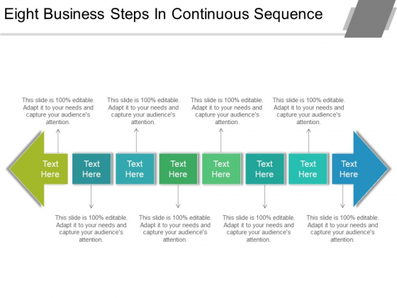 Eight Business Steps In Continuous Sequence Ppt PowerPoint Presentation Outline Slides