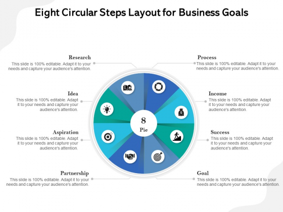 Eight Circular Steps Layout For Business Goals Ppt PowerPoint Presentation Gallery Designs PDF Eight Circular Steps Layout For Business Goals Ppt PowerPoint Presentation Gallery Designs PDF