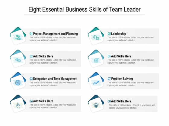 Eight Essential Business Skills Of Team Leader Ppt PowerPoint Presentation Portfolio Professional Eight Essential Business Skills Of Team Leader Ppt PowerPoint Presentation Portfolio Professional