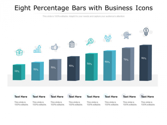 Eight Percentage Bars With Business Icons Ppt PowerPoint Presentation Icon Graphic Tips