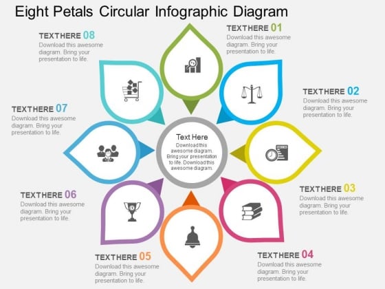 Eight Petals Circular Infographic Diagram Powerpoint Template Eight Petals Circular Infographic Diagram Powerpoint Template