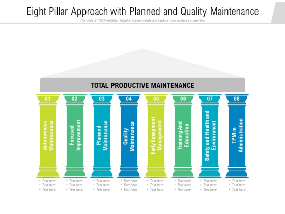 Eight Pillar Approach With Planned And Quality Maintenance Ppt PowerPoint Presentation Professional Portfolio PDF Eight Pillar Approach With Planned And Quality Maintenance Ppt PowerPoint Presentation Professional Portfolio PDF